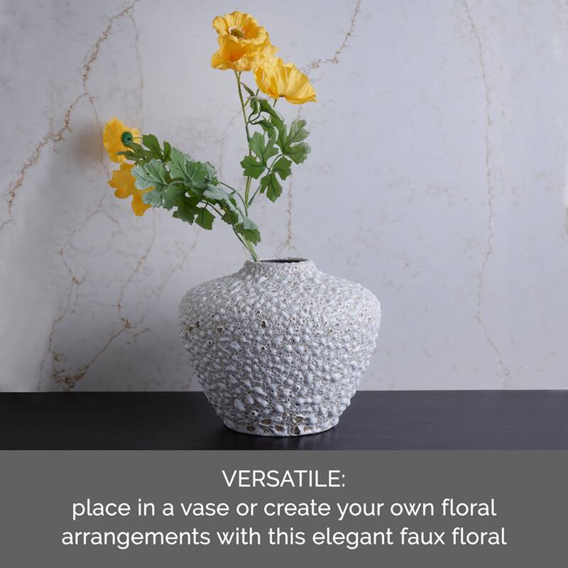 Elements Artificial Gold Poppy, 25 Inch - N/A