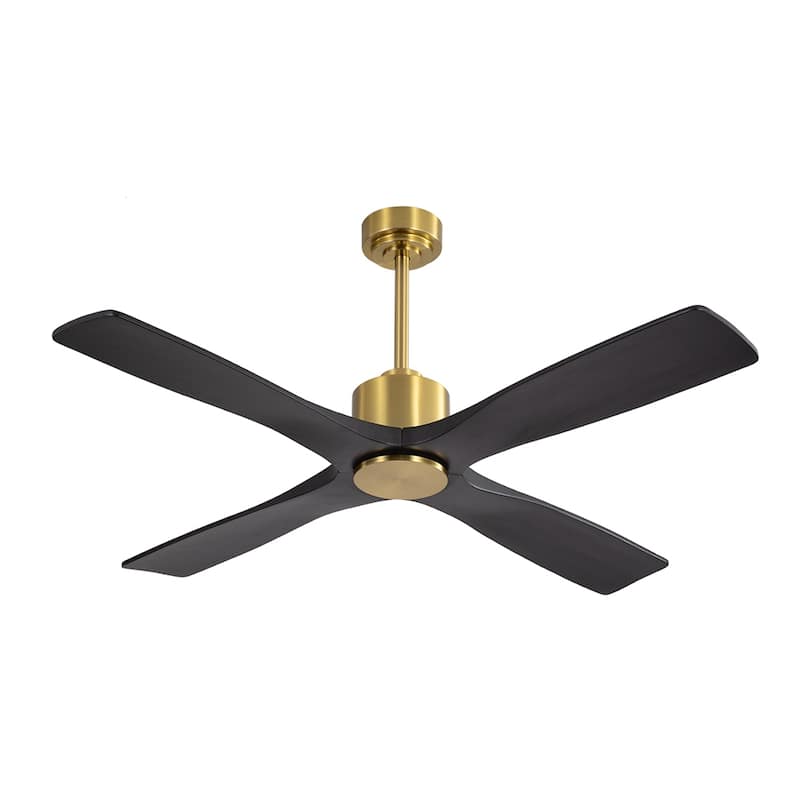 MLiAN 54 inch 4 Soild Wood Blades Indoor Ceiling Fan with Remote - 54 inch