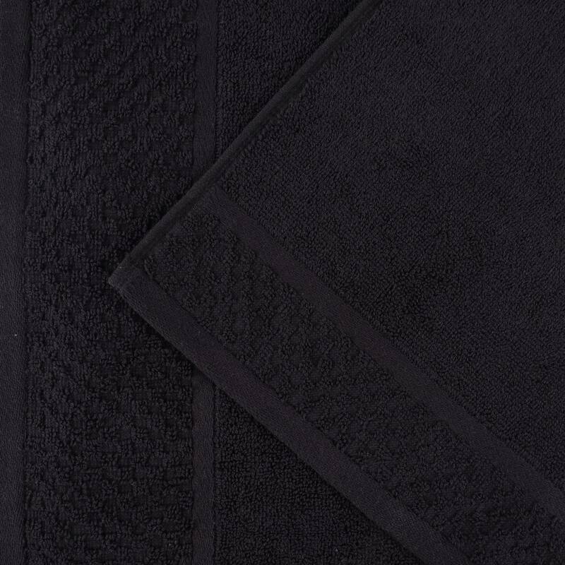 Superior Lodie Cotton Plush Absorbent Jacquard Solid 3 Piece Towel Set
