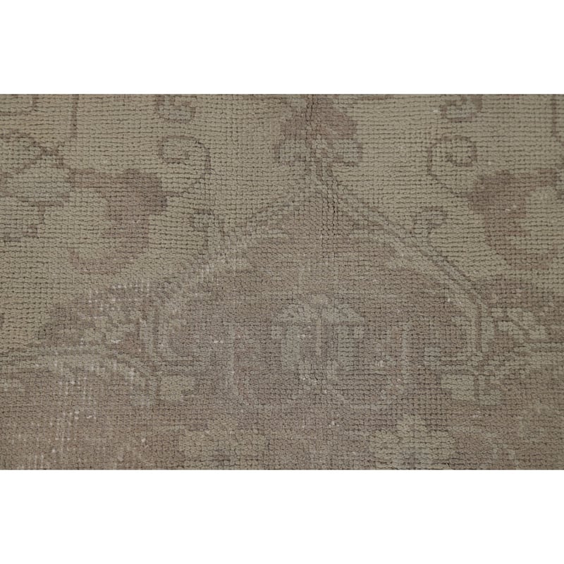 Distressed Tabriz Vintage Persian Rug Handmade Wool Carpet - 9'4" x 12'8"