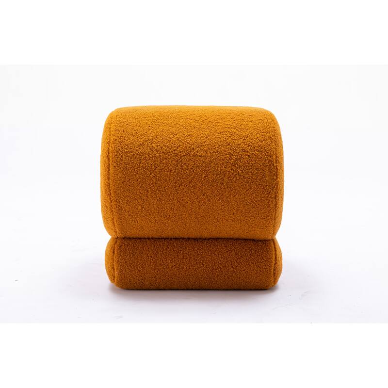Modern S-shape Fabric Ottoman Makeup Stool Footstool