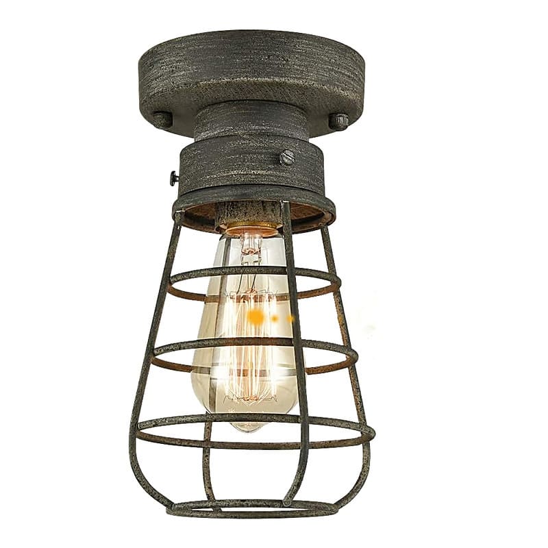 Farmhouse light fixture rust kitchen lamp ceiling iron, metal ceiling light