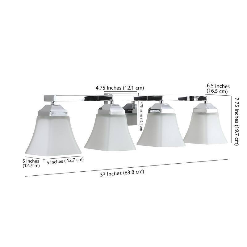 Staunton Iron/Glass Modern Cottage LED Vanity Light, Oil Rubbed Bronze by JONATHAN Y