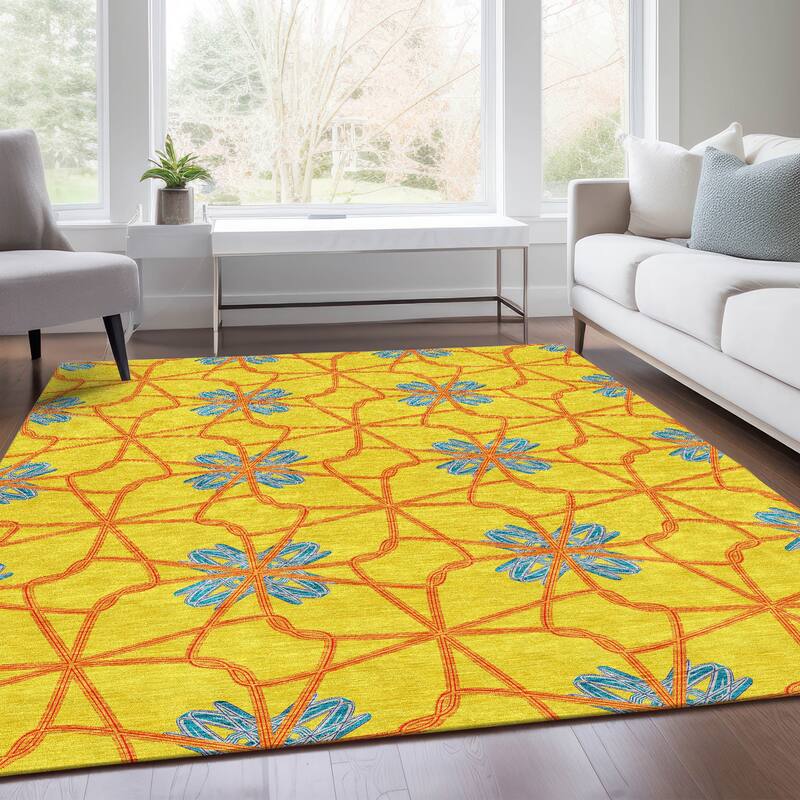 Premium Washable Super Soft Contemporary Tangle Mayfield Rug