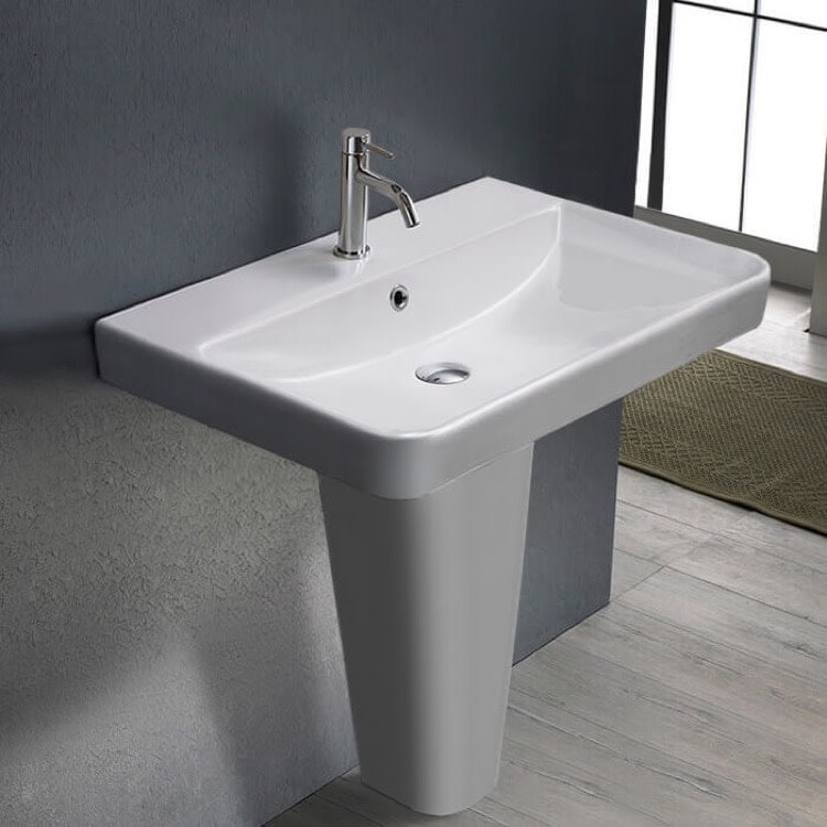 Nameeks CeraStyle 079600U-PED-One Hole Noura 23-5/8" Rectangular