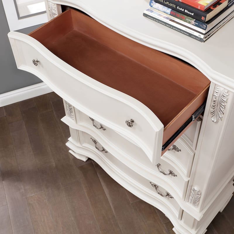 Furniture of America Wrea Traditional Wood 5-Drawer Tall Dresser