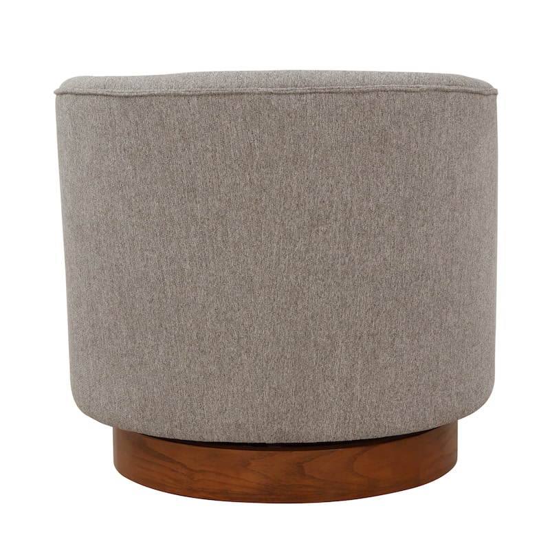 Maxine Chenille Fabric Wood Base Swivel Accent Chair by Greyson Living - 28.5"W x 28.75"D x 28"H