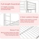 preview thumbnail 10 of 13, Metal Twin Over Twin Bunk Bed Frame with Side Ladders, 13inch Under-Bed Storage, Squeak-Resistant, Full-Length Guardrails