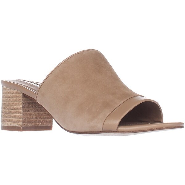 low heel slide sandals