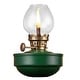 preview thumbnail 1 of 5, Kings County Tools Oil Lamp with Naval-Style Body and Brass Accents, Green Green