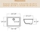 preview thumbnail 4 of 10, CB HOME 20'' x 14'' Undermount Bathroom Vanity Sink, Rectangle White Ceramic Bathroom Sink-(20-5/8''x14-1/2''x8-1/4'')