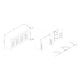preview thumbnail 3 of 15, Farmhouse Buffet Cabinet with Glass Doors and Adjustable Shelves - 57.5" in Width