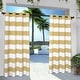 preview thumbnail 27 of 41, ATI Home Indoor/Outdoor Stripe Grommet Top Curtain Panel Pair 54X96 - Sundress Yellow