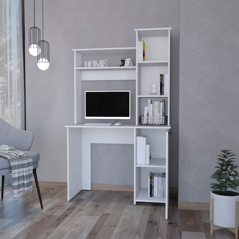 HomeRoots 39" White Computer Desk