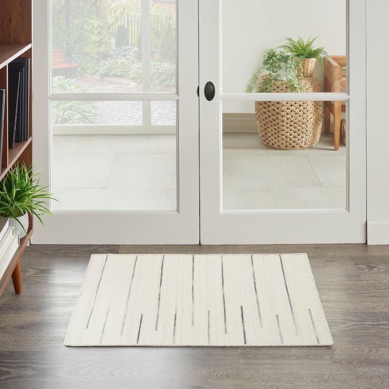 Nourison Interweave Indoor Solid Area Rug - 2' x 3' - Ivory - Rectangle