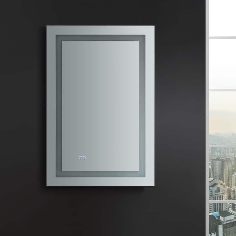 Fresca Luminosa 36" x 24" Framed Bathroom Mirror with LED Lighting and