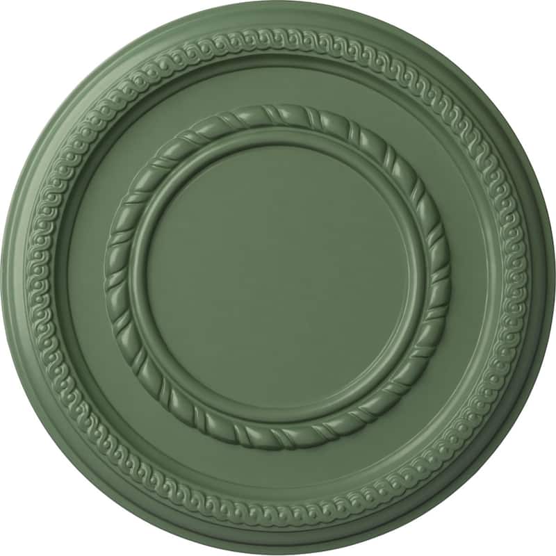12 5/8"OD x 1 1/8"P Federal Roped Small Ceiling Medallion
