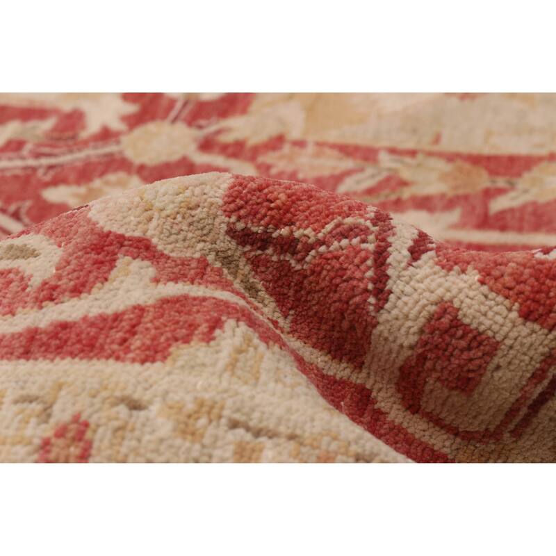 ECARPETGALLERY Hand-knotted Peshawar Finest Red Wool Rug - 9'0 x 11'7