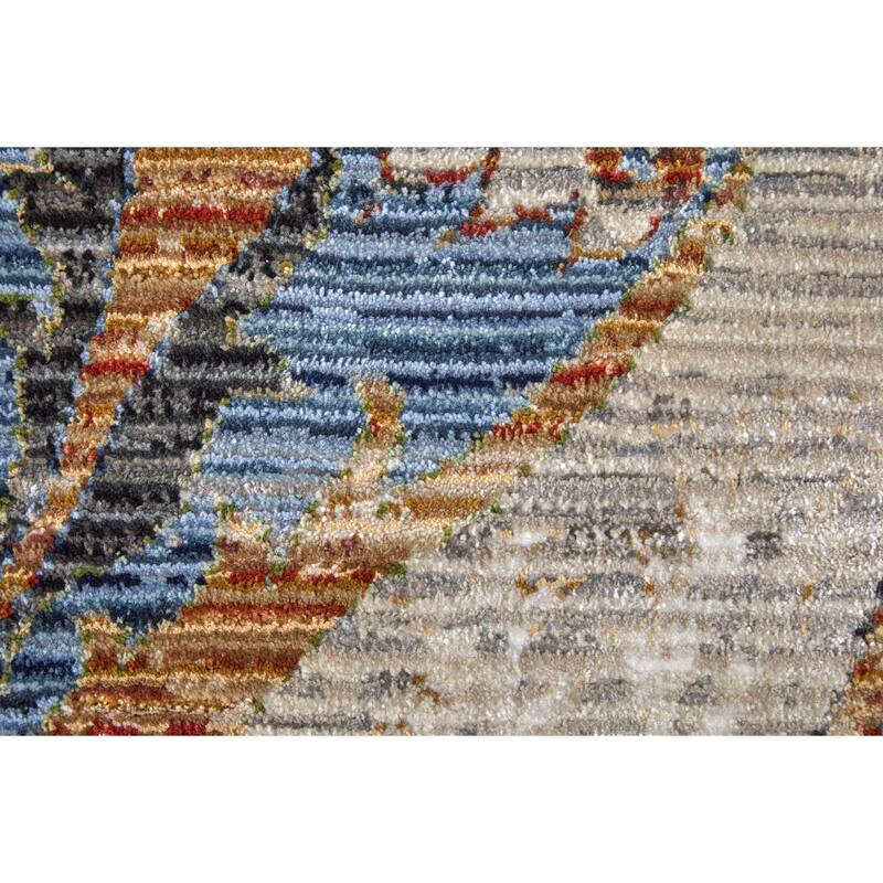 Melrose R39P2 Ikat Transitional Area Rug