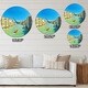 preview thumbnail 4 of 8, Designart 'Green Grand Canal Venice' Oversized Coastal Wall CLock