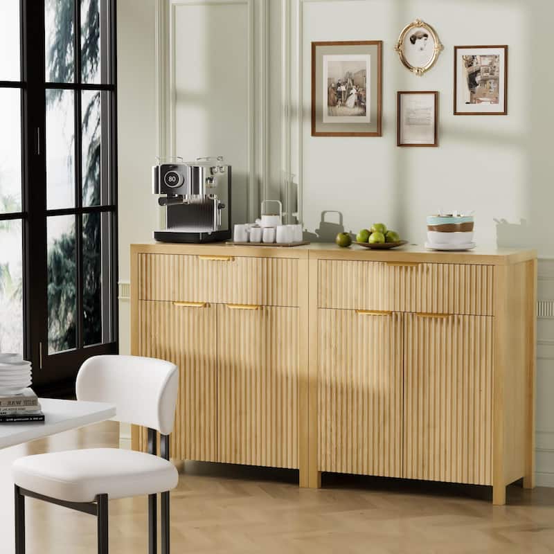 28"Sideboard Kitchen Buffet Cabinet with Drawer and Adjustable Shelf