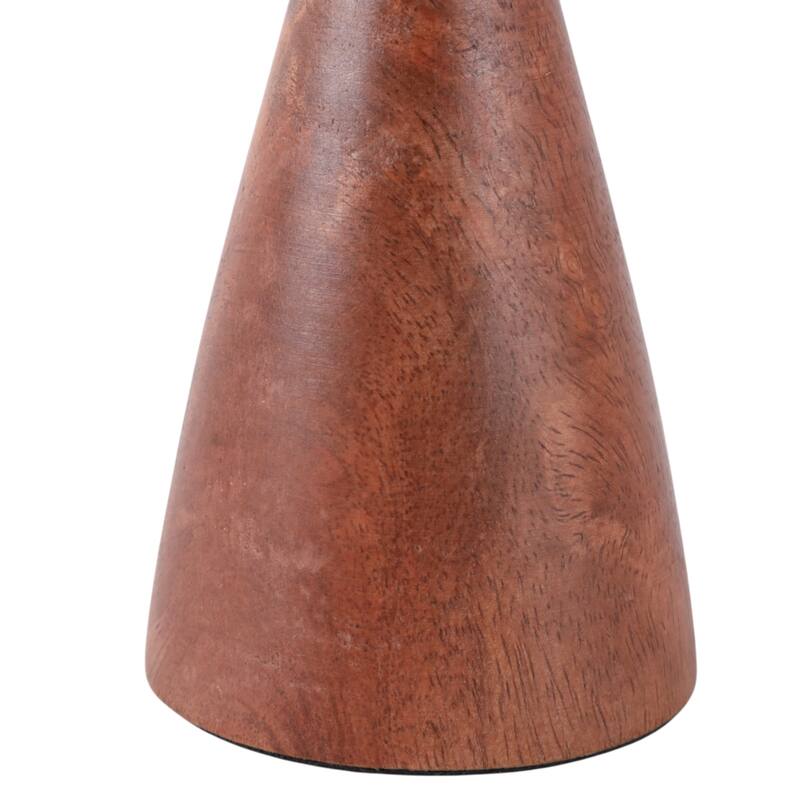 Mango Wood Taper Candle Holder Minimalist Silhouette Modern Design