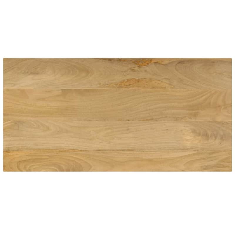 vidaXL Coffee Table 39.4"x19.7"x13.8" Solid Mango Wood and Steel