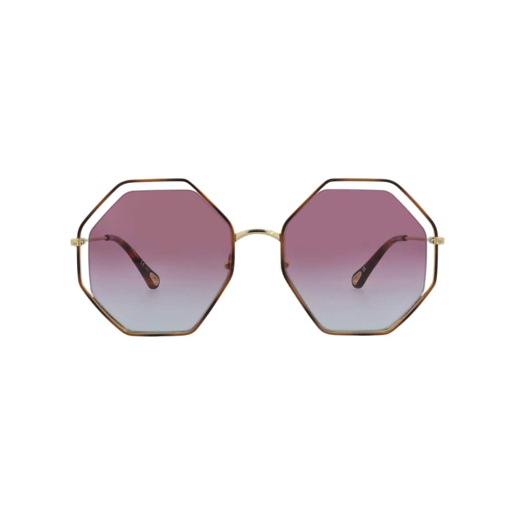 Chloé Square-Frame Metal Sunglasses