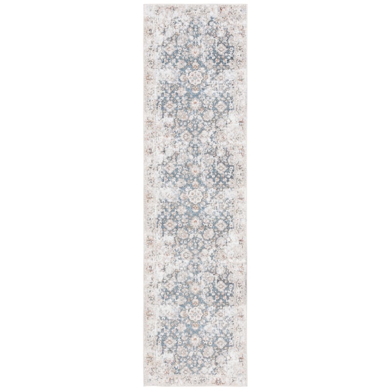 SAFAVIEH Baltimore Nektaria Machine Washable Shabby Chic Vintage Oriental - 2' 2" x 8' - Light Grey/Blue - Runner