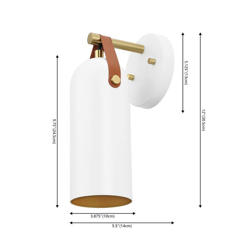 SAFAVIEH Lighting Ranya 6-inch Downward Light Wall Sconce with Bulbs (Set of 2) - 5.5 In. W x 5.1 In. D x 12 In. H - 6Wx5Dx12H