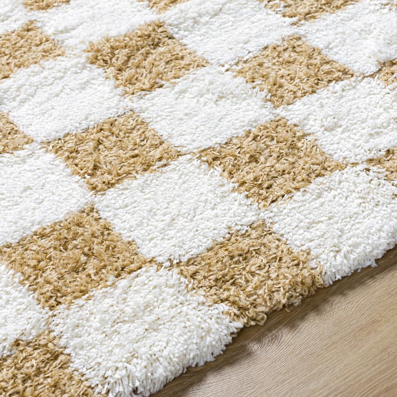 Livabliss Sibari Modern Checkered Plush Area Rug