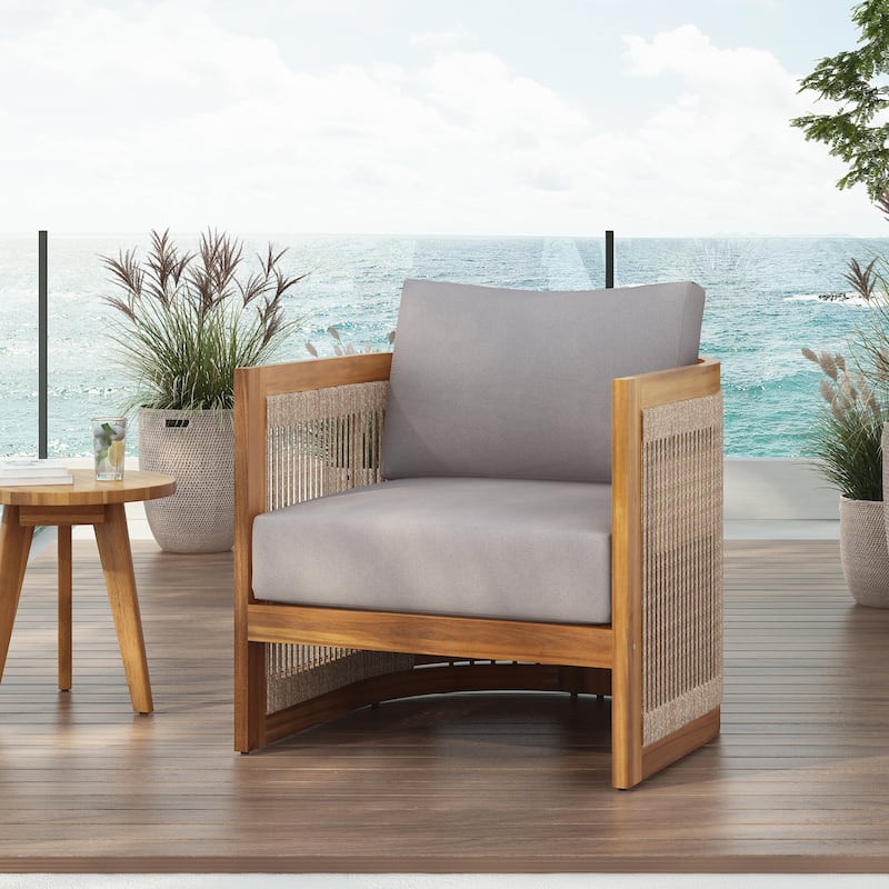 Premium Acacia Wood Outdoor Club Chair