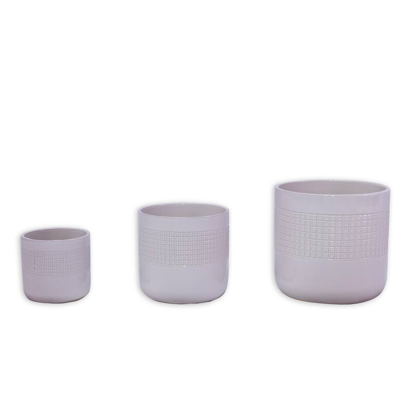 Ceramic Planters with Drainage Hole - Frost Proof Indoor Outdoor Flower Pots, 2pc