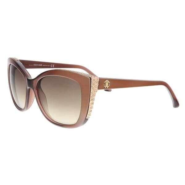 Shop Roberto Cavalli Rc888s 83g Mekbuda Brown Cat Eye Sunglasses