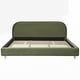 preview thumbnail 85 of 94, Upholstered Platform Bed with Curve-Shaped Design Headboard