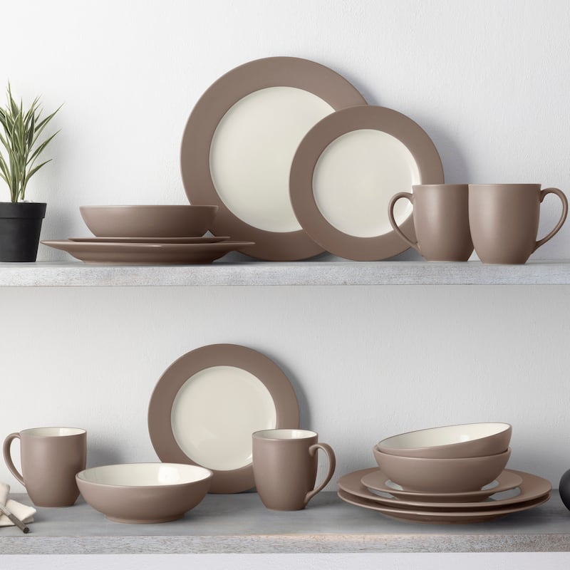 Noritake Colorwave 16-Piece Rim Dinnerware Set, Service For 4