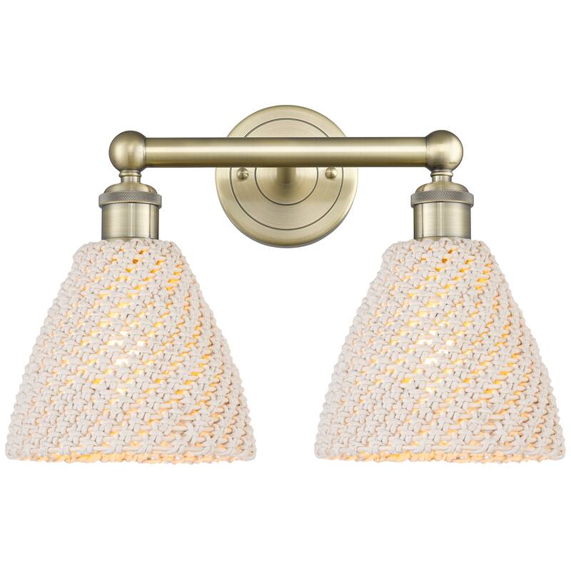 Innovations Lighting Endless Possibilities Edison - Bristol Natural - 2 Light 17" Bath Vanity Light - Antique Brass