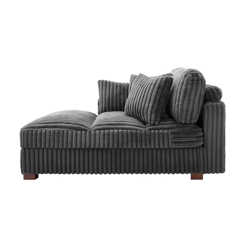 Modern Indoor Chaise Lounge Couch with Pillows