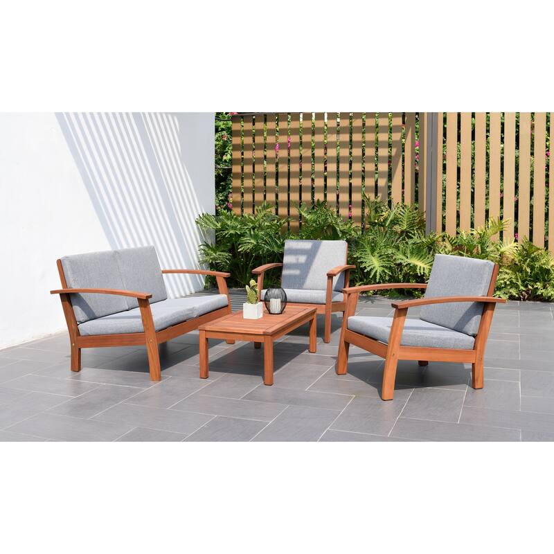 Tottenville 4-piece Patio Conversation Set by Havenside Home