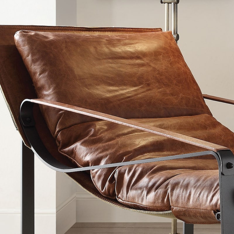 James Cocoa Padded Seat and Back Accent Chair