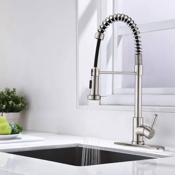 Pull-down Kitchen Faucet with Brushed Nickel - 7.52*8.66*21.38
