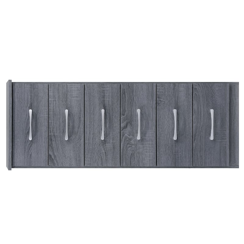 6-Drawer Wooden Bedroom Chest - 48" - Gray