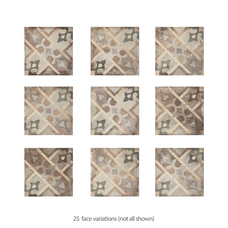 Merola Tile D'Anticatto Decor Laterza 8-3/4" x 8-3/4" Porcelain Floor and Wall Tile