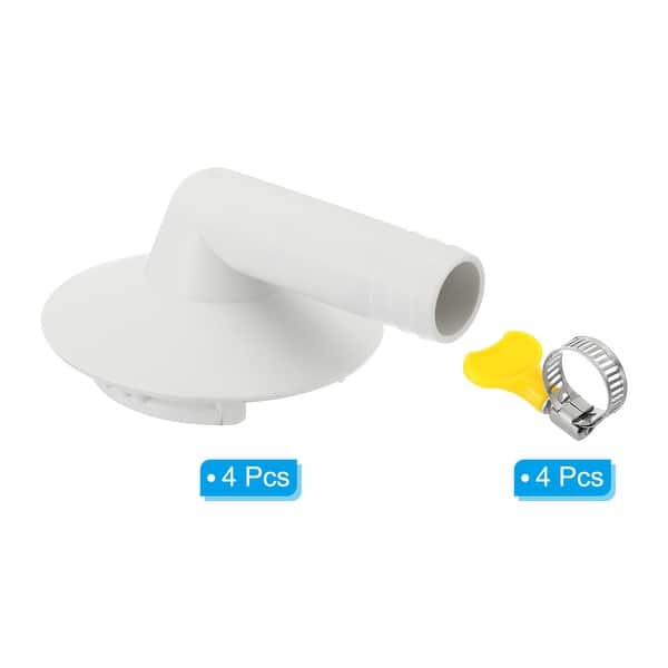PATIKIL 25mm Air Conditioner Drain Hose Connector, 1 Pcs Universal Drain Connector with Clamp Hoop for Mini-Split Window AC Unit Faucet, White Style 4 PATIKIL 25mm Air Conditioner Drain Hose Connector, 1 Pcs Universal Drain Connector with Clamp Hoop for Mini-Split Window AC Unit Faucet, White Style 4