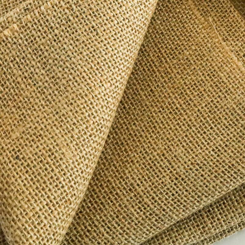 Agfabric 5.3 ft. x 15 ft. 8.3 oz. Natural Burlap Fabric for Weed