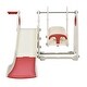 preview thumbnail 9 of 16, 4 in 1 Toddler Slide,Swing Set,Kids Playground Climber Slide Playset with Basketball Hoop,Freestanding Combination for babies