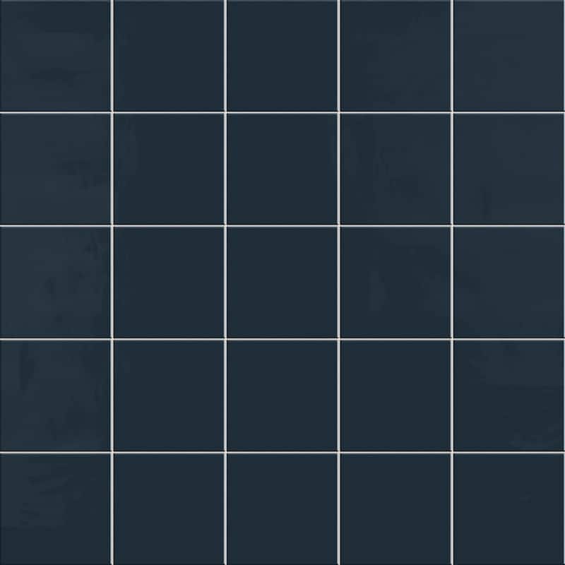 Merola Tile Monocolor Premium Noche 7-7/8" x 7-7/8" Ceramic Floor and Wall Tile