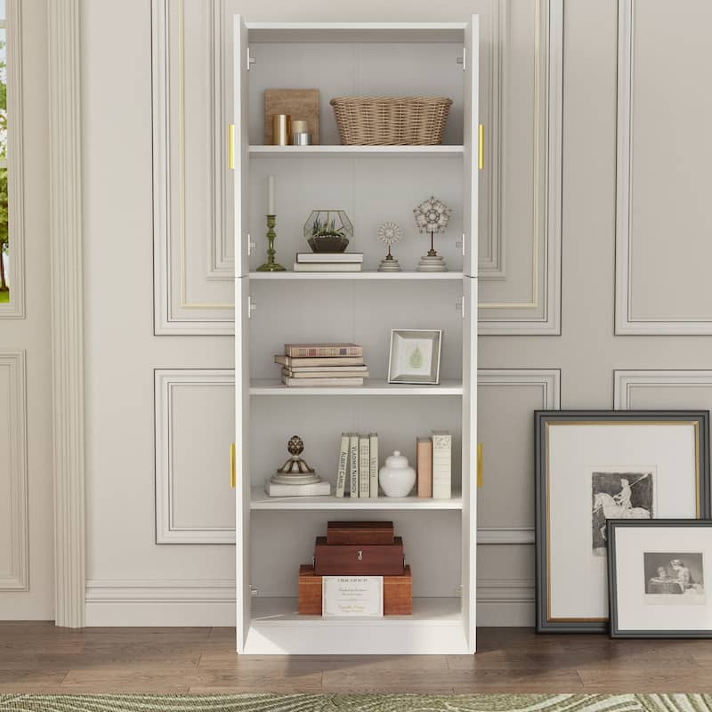 61.2"H 23.3"W Food Pantry Storage Kitchen Adjustable Shelves(Compact) - 61.2"H x 23.3"W