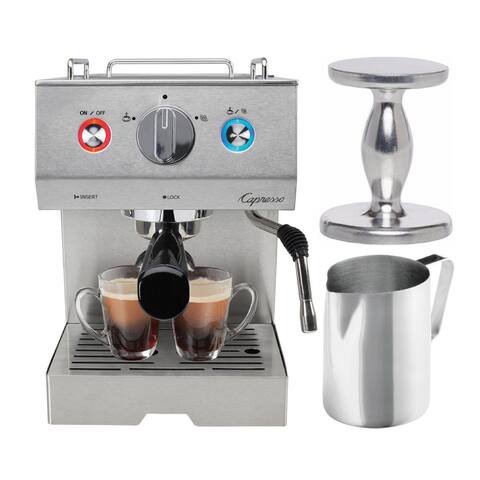 Capresso Cafe Select Professional Stainless Espresso Machine Bundle