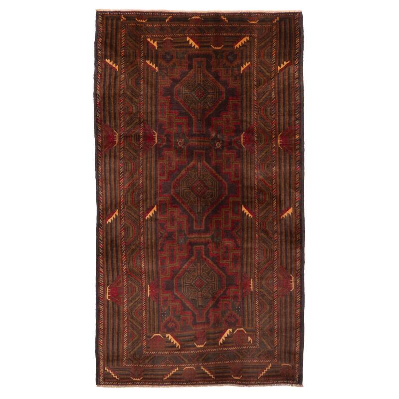 ECARPETGALLERY Hand-knotted Teimani Brown Wool Rug - 3'7 x 6'10